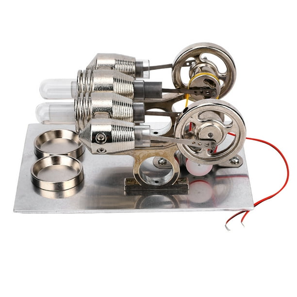 4 Cylinder Stirling Engine Mini Hot Air Power Generator Physics Teaching Model